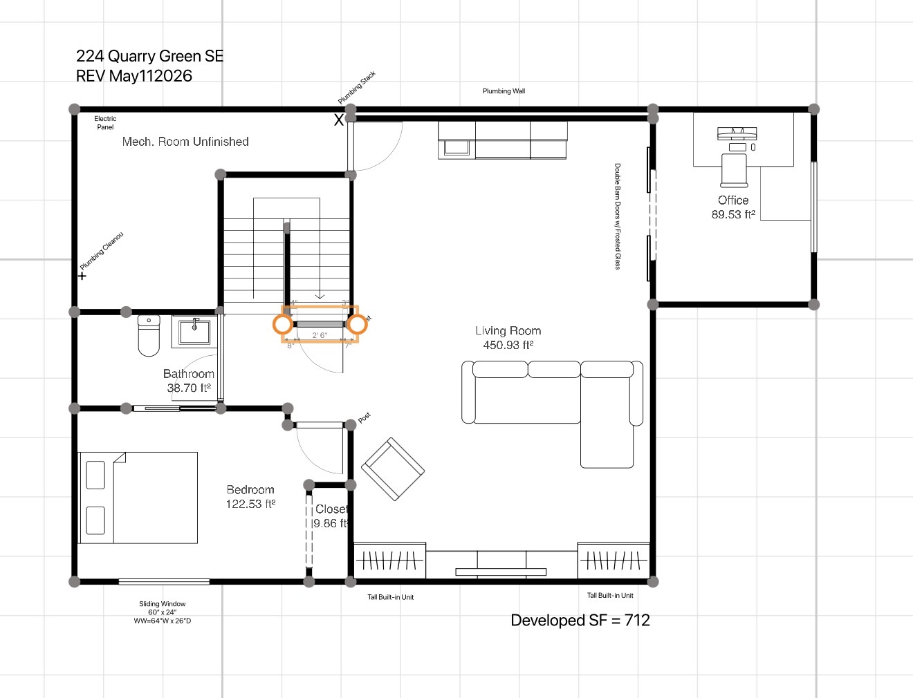 43 Westland Park SW — 2D floor plan with room dimensions